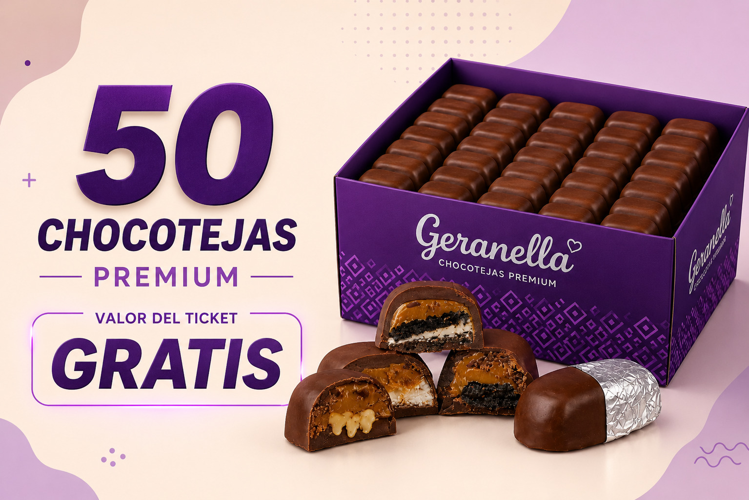 50 Chocotejas GRATIS - Geranella Premiun